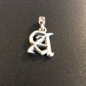 Chrome Hearts sterling silver initial “A”